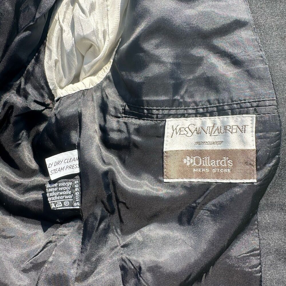 Vintage Yves Saint Laurent Blazer Jacket Mens Size 50 Wool YSL Sport‎ Coat - Picture 8 of 10